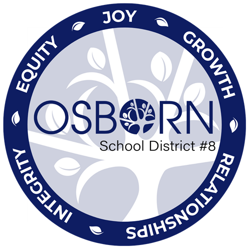 Osborn Seal with Values (Integrity, Equity, Joy, Growth, and Relationship)